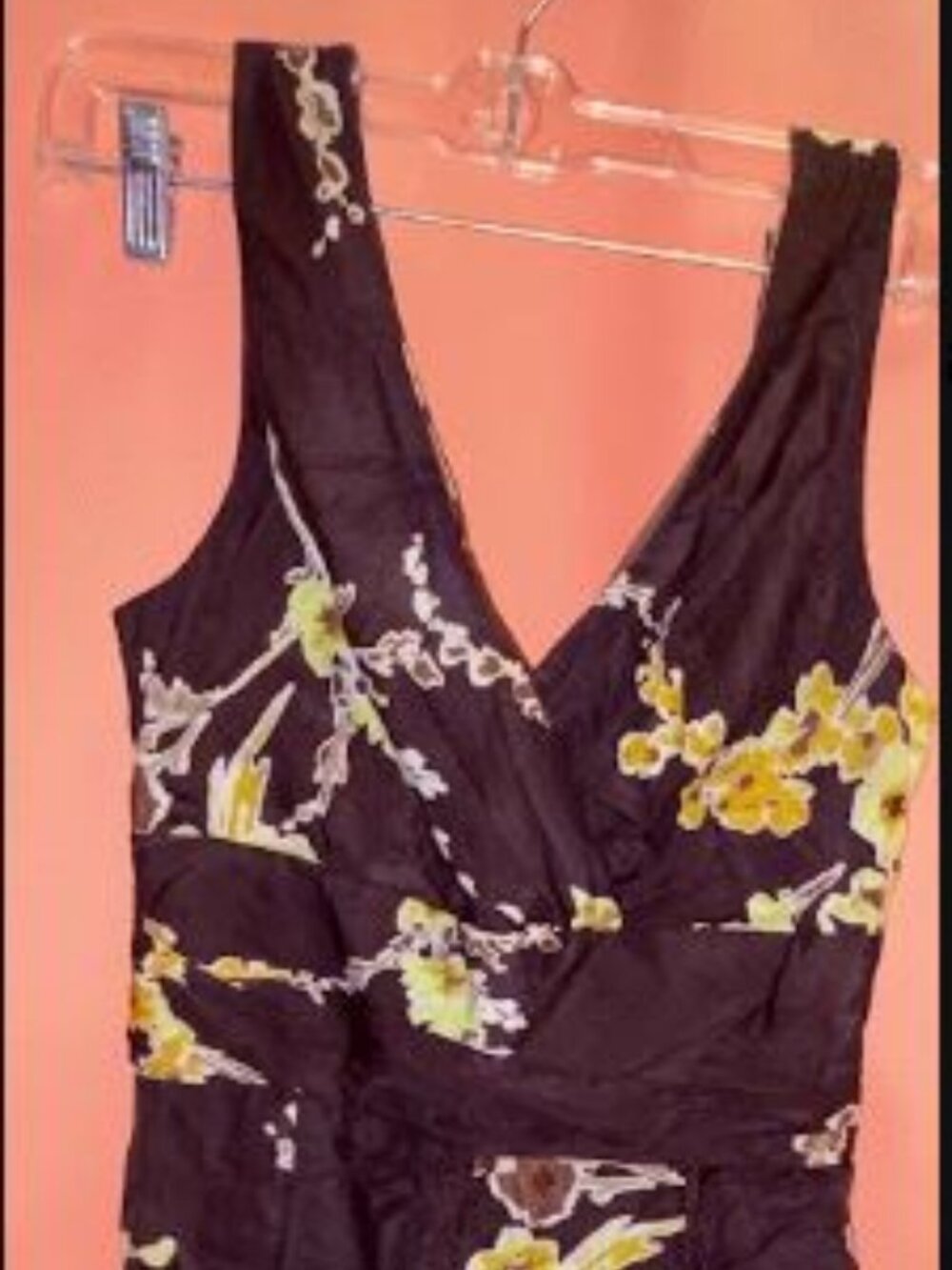 Brown floral summer dress